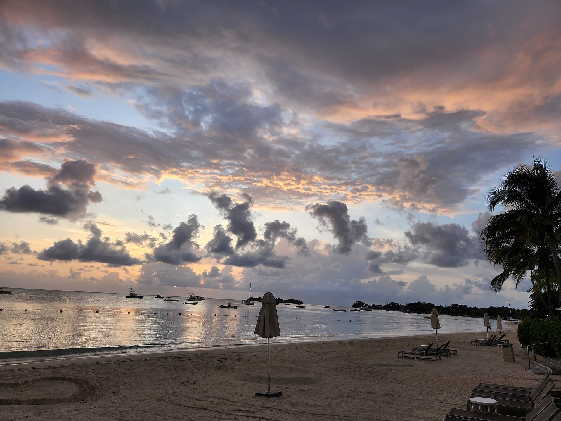 Seven Mile Beach in Negril, Jamaica at dusk